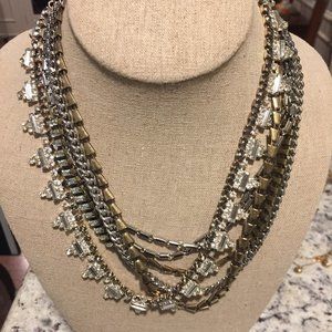 STELLA & DOT GOLD AND SILVER NECKLACE